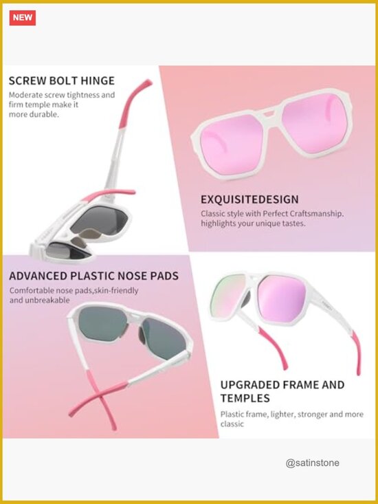 Retro Polarized Aviator Sunglasses for Women Men UV400 main image 4